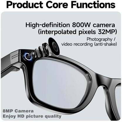 Smart Camera Glasses 1080P HD - AI Bluetooth Video Recording Glasses With Voice Control