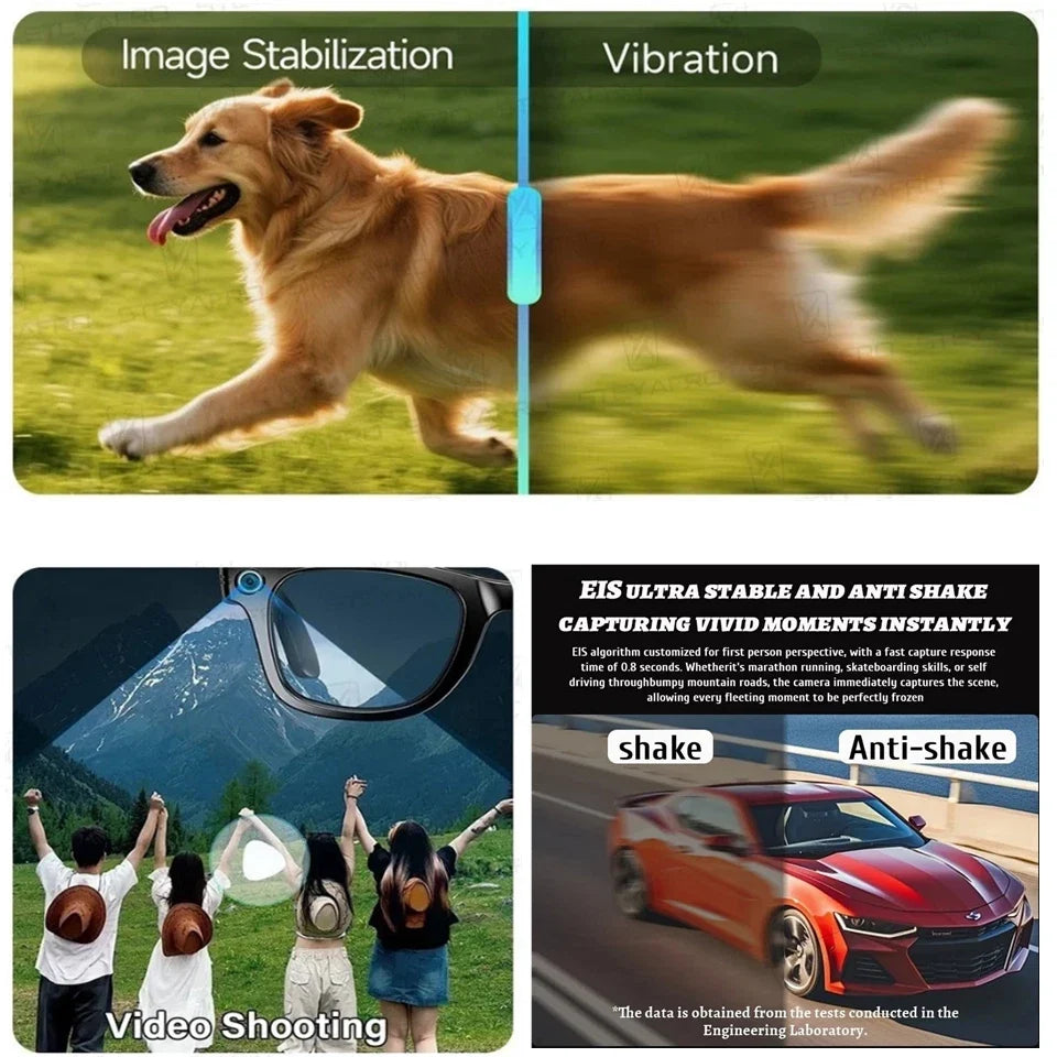 Smart Camera Glasses 1080P HD - AI Bluetooth Video Recording Glasses With Voice Control