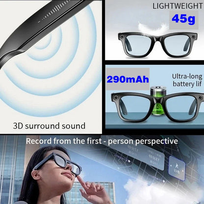 Smart Camera Glasses 1080P HD - AI Bluetooth Video Recording Glasses With Voice Control